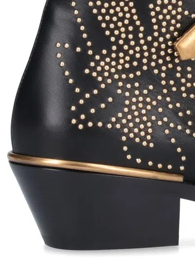 Chloé Susanna 45mm Studded Ankle Boots In Black