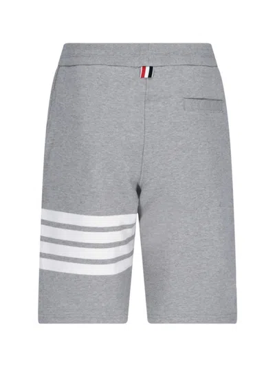 Thom Browne 4-bar Sweat Shorts In Gray