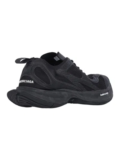 Balenciaga Black Mesh And Rubber Circuit Sneakers In Black
