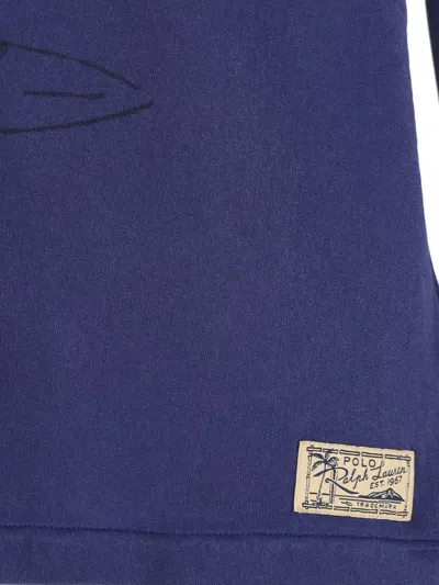 Polo Ralph Lauren Crew Neck Graphic Print Contrast Sleeves