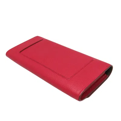 Pre-owned Celine Céline Multifunction Red Leather Wallet  ()