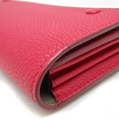 Pre-owned Celine Céline Multifunction Red Leather Wallet  ()