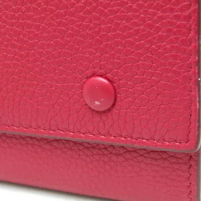 Pre-owned Celine Céline Multifunction Red Leather Wallet  ()