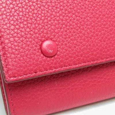 Pre-owned Celine Céline Multifunction Red Leather Wallet  ()