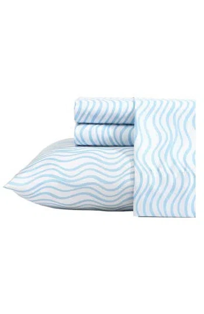 Nautica Lineary Waves Blue Twin Xl Sheet Set