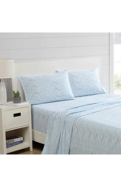 Nautica Lineary Waves Blue Twin Xl Sheet Set