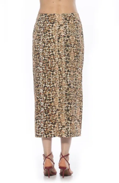 Alexia Admor Ginni Stretch Cotton Midi Skirt In Multi