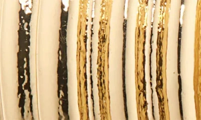 Tasha Set Of 2 Two-tone Textured Huggie Hoop Earrings