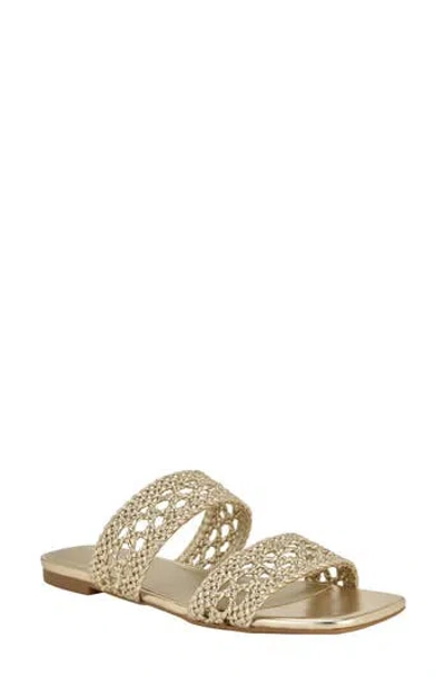 Calvin Klein Women's Florency Woven Slip-on Flat Sandals