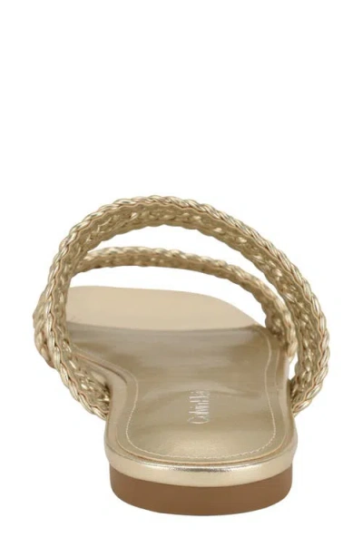 Calvin Klein Women's Florency Woven Slip-on Flat Sandals