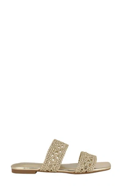 Calvin Klein Women's Florency Woven Slip-on Flat Sandals