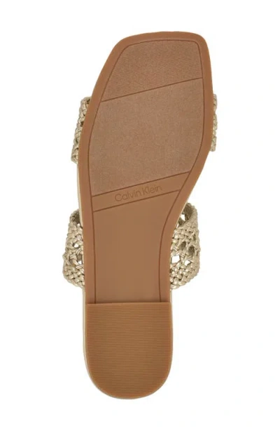 Calvin Klein Women's Florency Woven Slip-on Flat Sandals