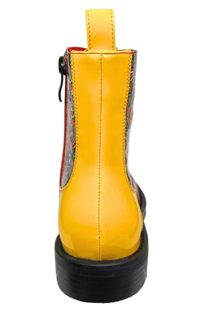 Ninety Union Mixed Print Lace-up Boot