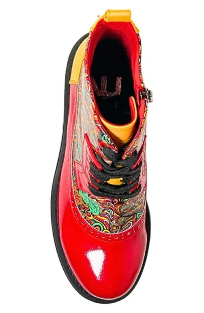 Ninety Union Mixed Print Lace-up Boot