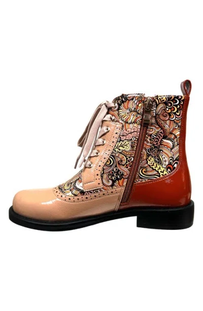 Ninety Union Mixed Print Lace-up Boot