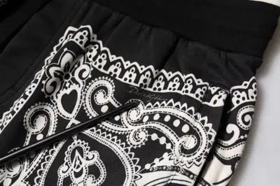 Dolce & Gabbana Black Bandana Cotton Jogger Men's Pants