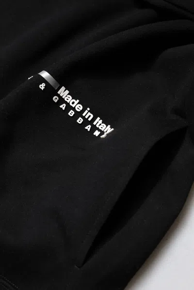 Dolce & Gabbana Black Cotton Logo Knitted Pullover Sweater In Black