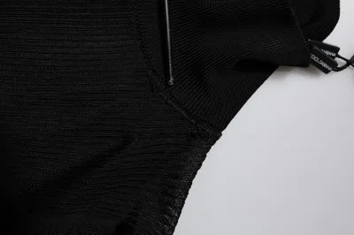 Pre-owned Dolce & Gabbana Black Knit Long Sleeves Turtleneck Slim Women's Top ()