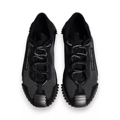 Pre-owned Dolce & Gabbana Black Nylon Ns1 Low Top Men Sneakers Men's Shoes ()