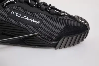 Pre-owned Dolce & Gabbana Black Nylon Ns1 Low Top Men Sneakers Men's Shoes ()