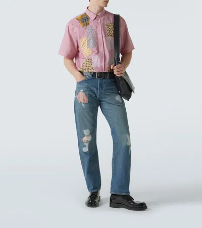 Junya Watanabe X Levi's Patchwork Straight Jeans In Blue