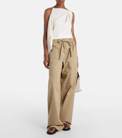 Tod's Brown Suede Thong Slippers