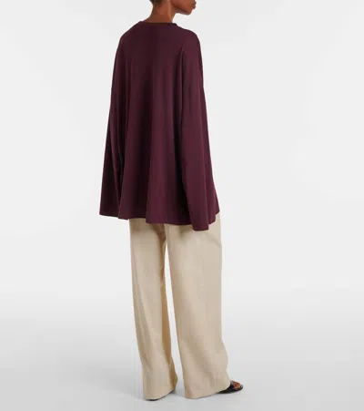 The Frankie Shop Rio Oversized Cotton Jersey T-shirt In Burgundy