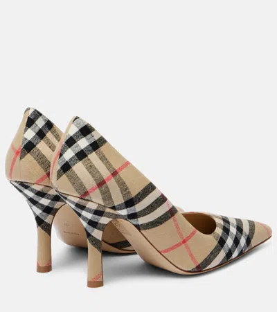 Burberry Archivio Check Baby Pumps In Alabaster Ip Check