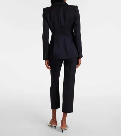 Alexander Mcqueen Wool Blazer In Blue