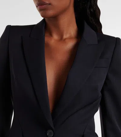 Alexander Mcqueen Wool Blazer In Blue