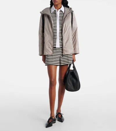 Max Mara Roccia Green Jacket With Adjustable Hood And Zipped Fastening