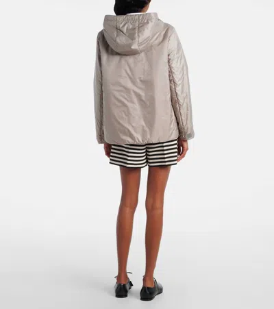 Max Mara Roccia Green Jacket With Adjustable Hood And Zipped Fastening