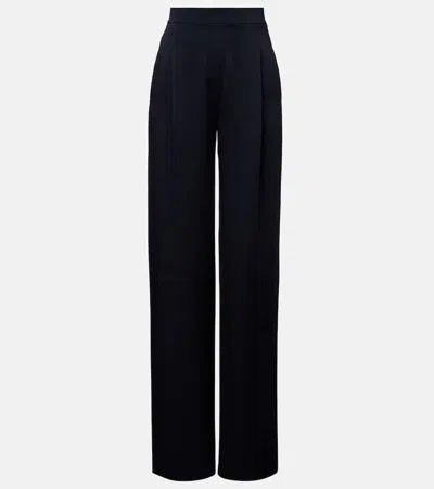 Max Mara Orche Tech Jersey Straight Pants In Black