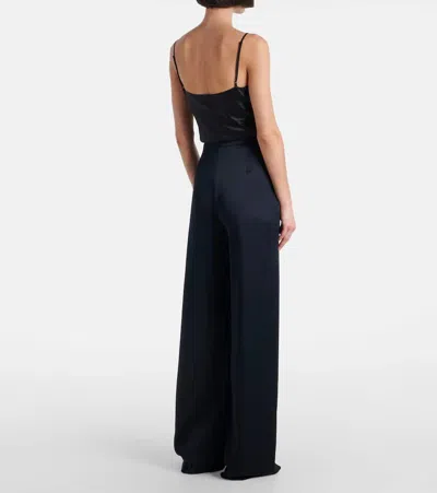 Max Mara Orche Tech Jersey Straight Pants In Black