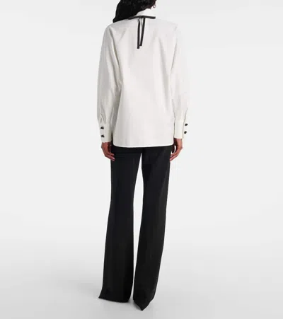 Max Mara Studio Roll Shirt White In White
