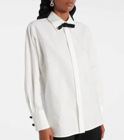 Max Mara Studio Roll Shirt White In White