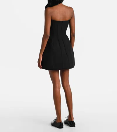 Max Mara Strapless Bustier Dress Side Pockets In Black