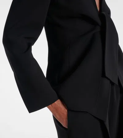 Max Mara Ghiotto Triacetate Blend Self-tie Jacket In Black