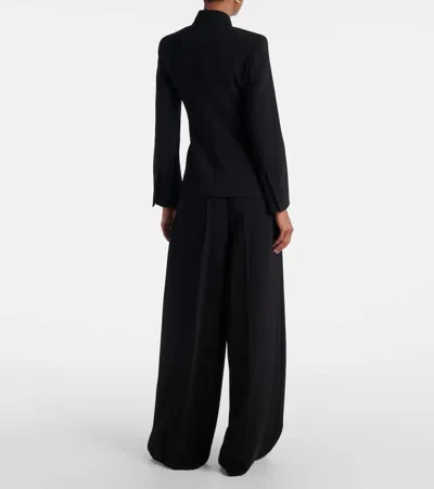 Max Mara Ghiotto Triacetate Blend Self-tie Jacket In Black