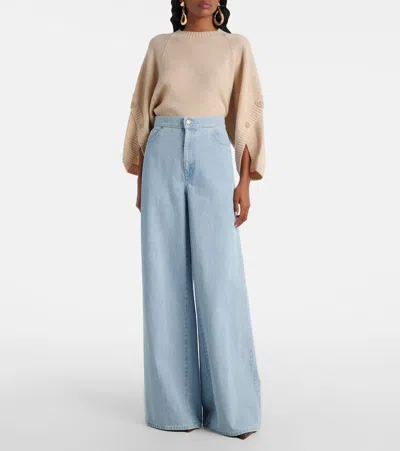 Max Mara Denim Affari Wide-leg Jeans In Blue