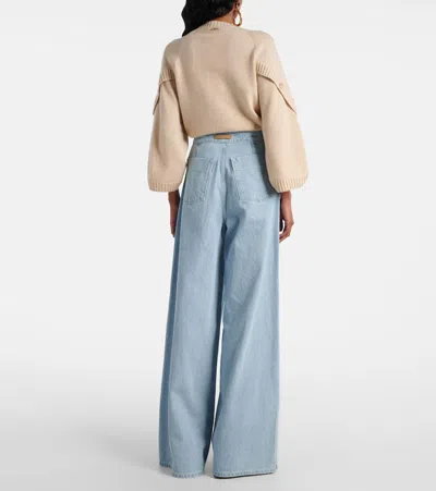 Max Mara Denim Affari Wide-leg Jeans In Blue