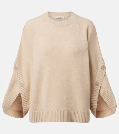 Max Mara Crossover Detail Oversized Wool And Cashmere Sweater