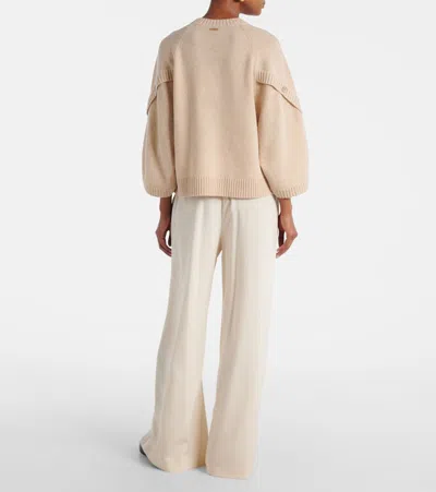 Max Mara Crossover Detail Oversized Wool And Cashmere Sweater