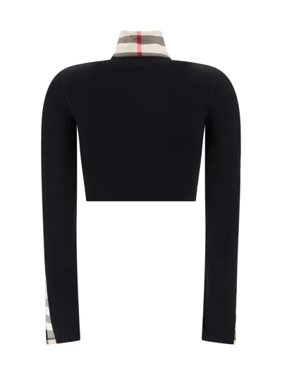 Burberry Cropped Polyamide Blend Top With High Collar