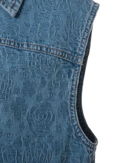 Pre-owned Chanel Camellia Denim Vest