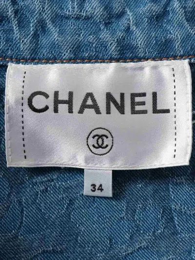 Pre-owned Chanel Camellia Denim Vest