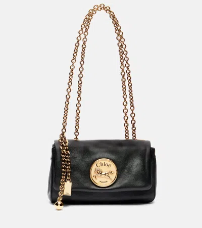 Chloé Heritage Small Leather Shoulder Bag In Black