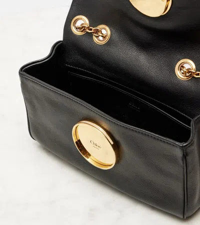 Chloé Heritage Small Leather Shoulder Bag In Black