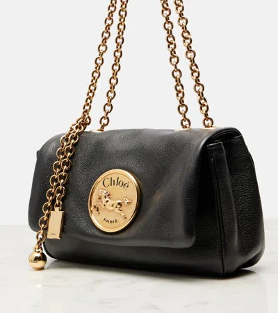 Chloé Heritage Small Leather Shoulder Bag In Black