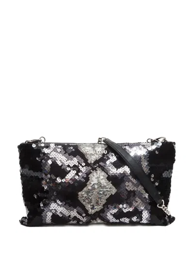 Pre-owned Miu Miu 2000-2010s Sequined Clutch Bag